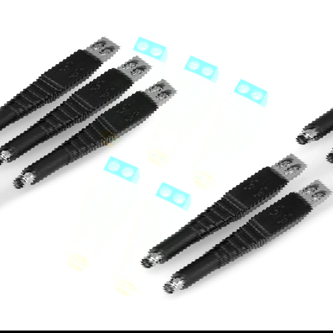 Zásuvka DC 5,5 x 2,5 mm s konektorem pro rychlé odpojení - 5ks