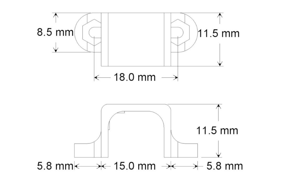 Montážní rozměry pro motory Pololu