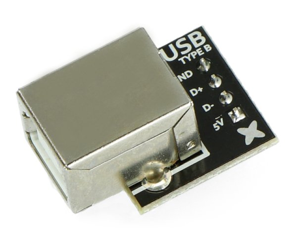 Protokol konektor USB typu B pro nepájivé pole