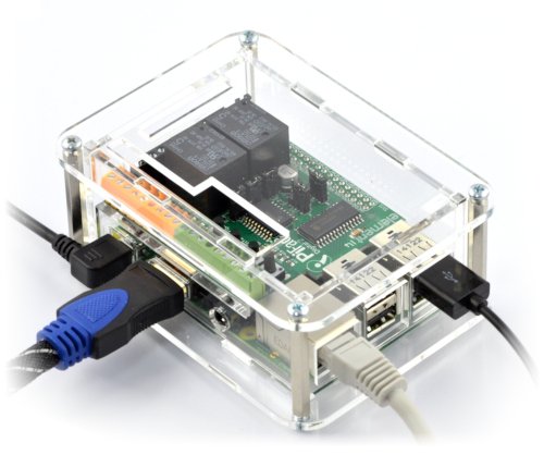 Pouzdro pro modul Raspberry Pi 3B + / 3B / 2B a PiFace Digital 2 - průhledné