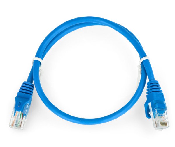 Patchcord Ethernet UTP 5e 0,5m - modrý