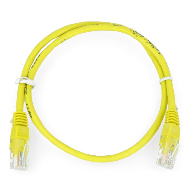 Patchcord Ethernet UTP 5e 0,5m - žlutý