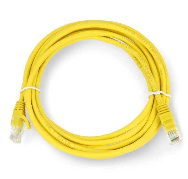 Patchcord Ethernet UTP 5e 3m - žlutý