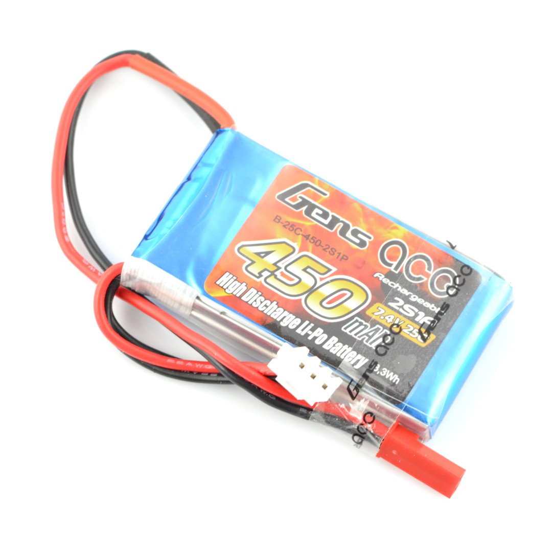 Balíček Li-Pol Gens Ace 450mAh 25C 2S 7,4V