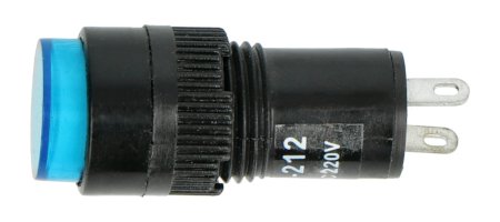 Kontrolka 230 V AC - 12 mm - modrá.