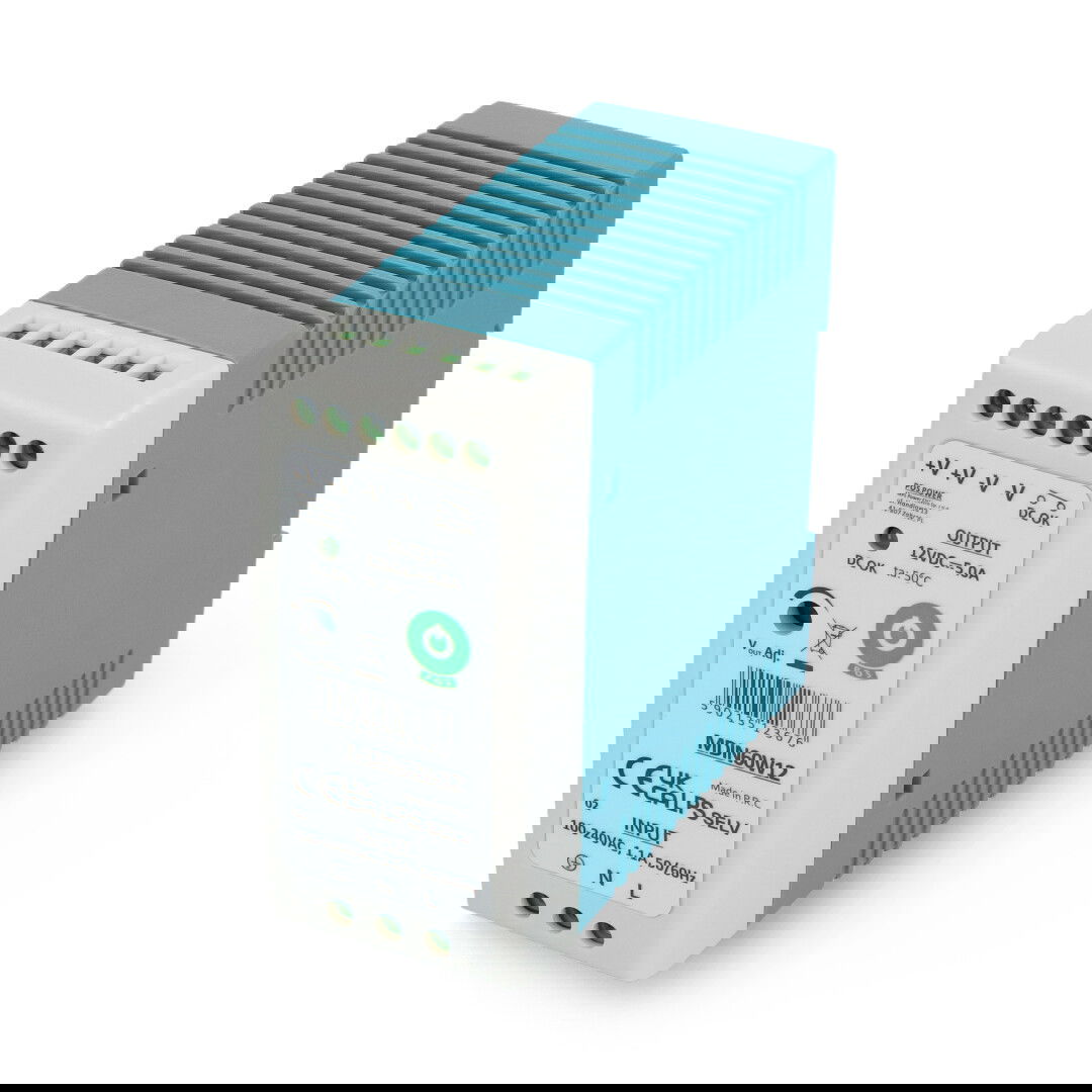 Napájecí zdroj na DIN lištu MDIN60W12 - 12V / 5A / 60W