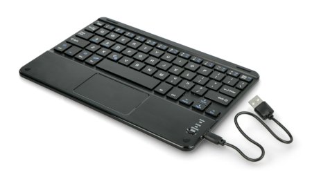 Bezdrátová klávesnice Bluetooth 3.0 s Touchpadem - černá - 10 palců