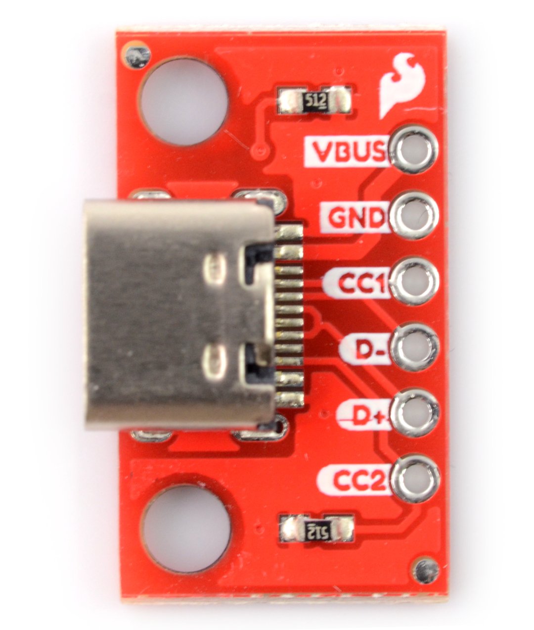 USB typ C 6 pinů - konektor pro nepájivé pole - SparkFun BOB-15100