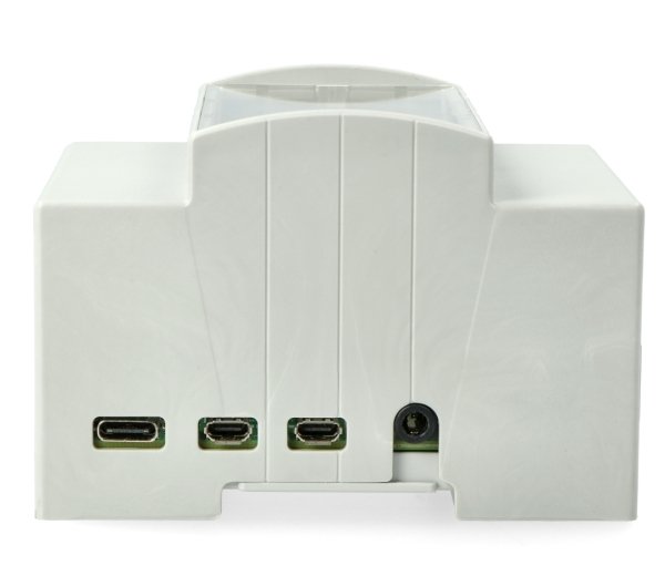 Pouzdro Raspberry Pi model 4B na lištu DIN - ABS - šedé - LT-4A03