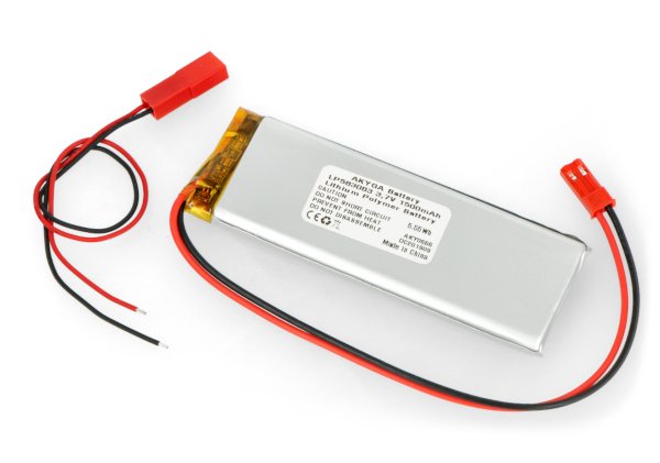 Akyga 2100mAh 1S 3,7 V Li-Pol baterie - konektor JST-BEC + zásuvka - 83x30x5,8mm