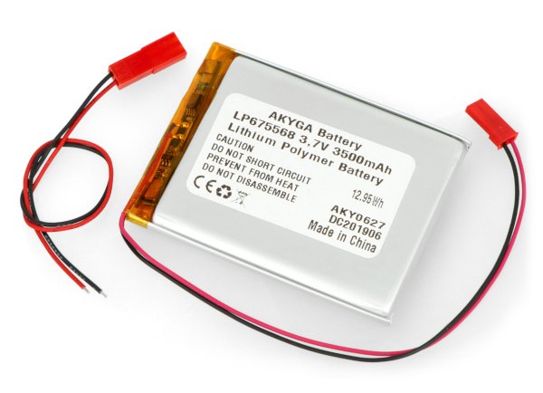 Baterie Akyga 3500mAh 1S 3,7 V Li-Pol - konektor JST-BEC + zásuvka
