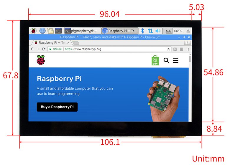 Dotyková obrazovka pro Raspberry Pi
