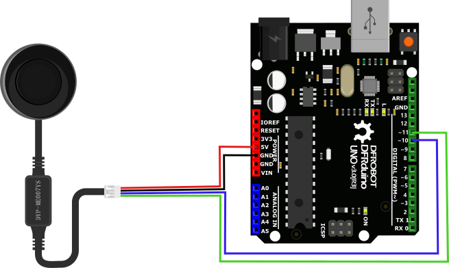 Příklad připojení senzoru k Arduinu