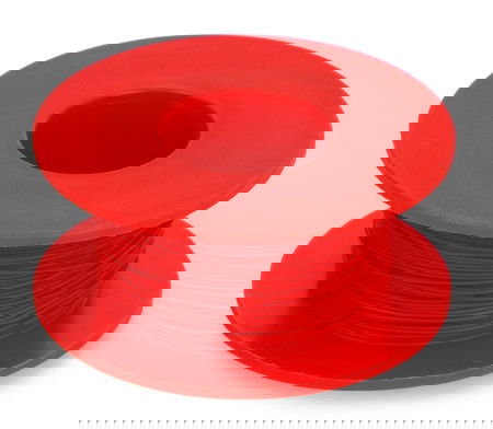 Postříbřený měděný montážní drát KYNAR - 0,25 mm/AWG 30 - červený - 50 m