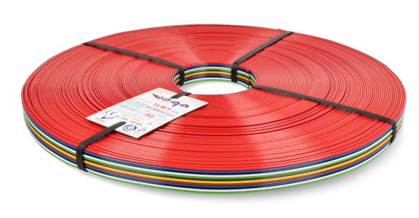 Plochý kabel TLWY - 12x0,35mm² / AWG 22 - vícebarevný - 50m