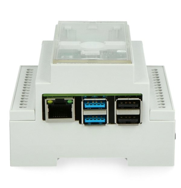 Pouzdro pro Raspberry Pi 4B na DIN lištu - Multicomp Pro - šedé