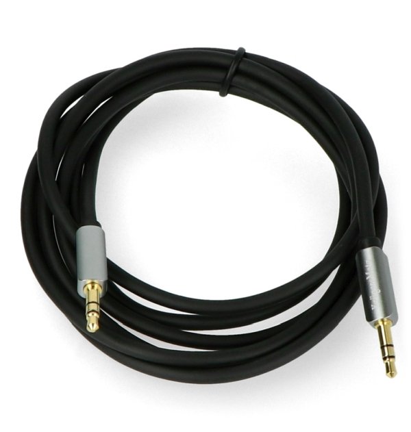 Kruger & Matz Jack 3,5 mm stereofonní černý - kabel 1,8 m