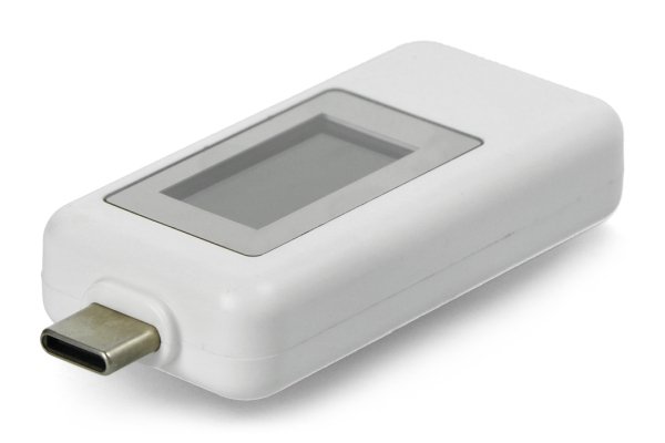 USB tester Keweisi KWS-1802C měřič proudu a napětí z USB C portu - bílý