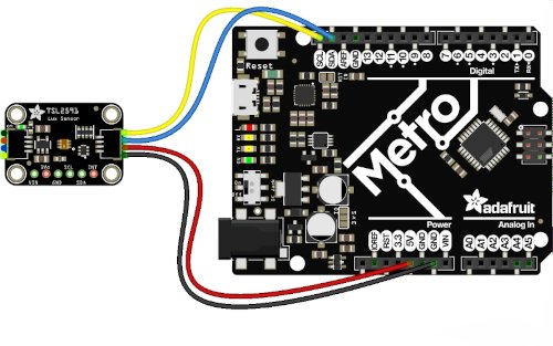 Připojení senzoru k Metro Arduino.