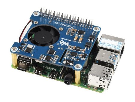 Předmětem prodeje je Power over Ethernet HAT (C), minipočítač Raspberry Pi je třeba zakoupit samostatně.