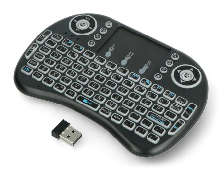 Bezdrátová klávesnice Blow Mini KS-2 + touchpad Mini Touch - černá - baterie AAA