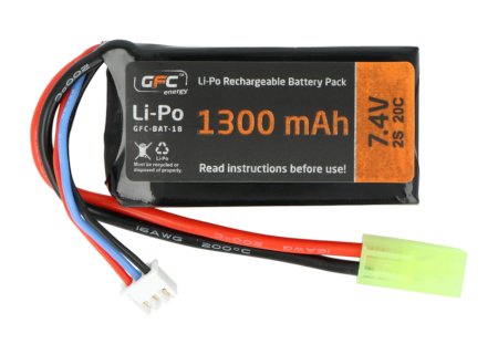 Li -Pol GFC Energy 1300mAh 20 / 40C 2S 7,4V baterie - Tamiya