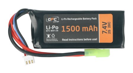 Li-Pol GFC Energy 1500mAh 20C 2S 7.4V baterie - Tamiya