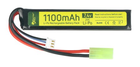 Baterie Li-Pol Electro River 1100mAh 20C 2S 7,4V - Tamiya mini