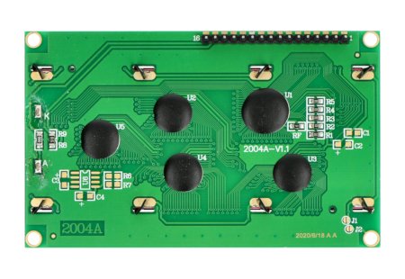 LCD displej 4x20 znaků zelený s konektory - justPi