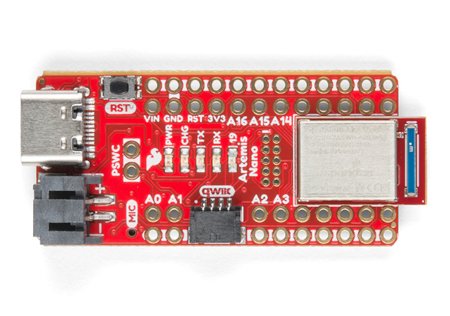 Artemis Redboard Nano je vybaven moderním konektorem USB-C.