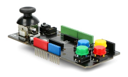 Štít pro Arduino s joystickem a 4 tlačítky - DFRobot DFR0008