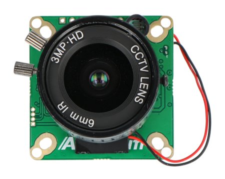 Kamerę wyposażono w obiektyw 6 mm CS-mount lens