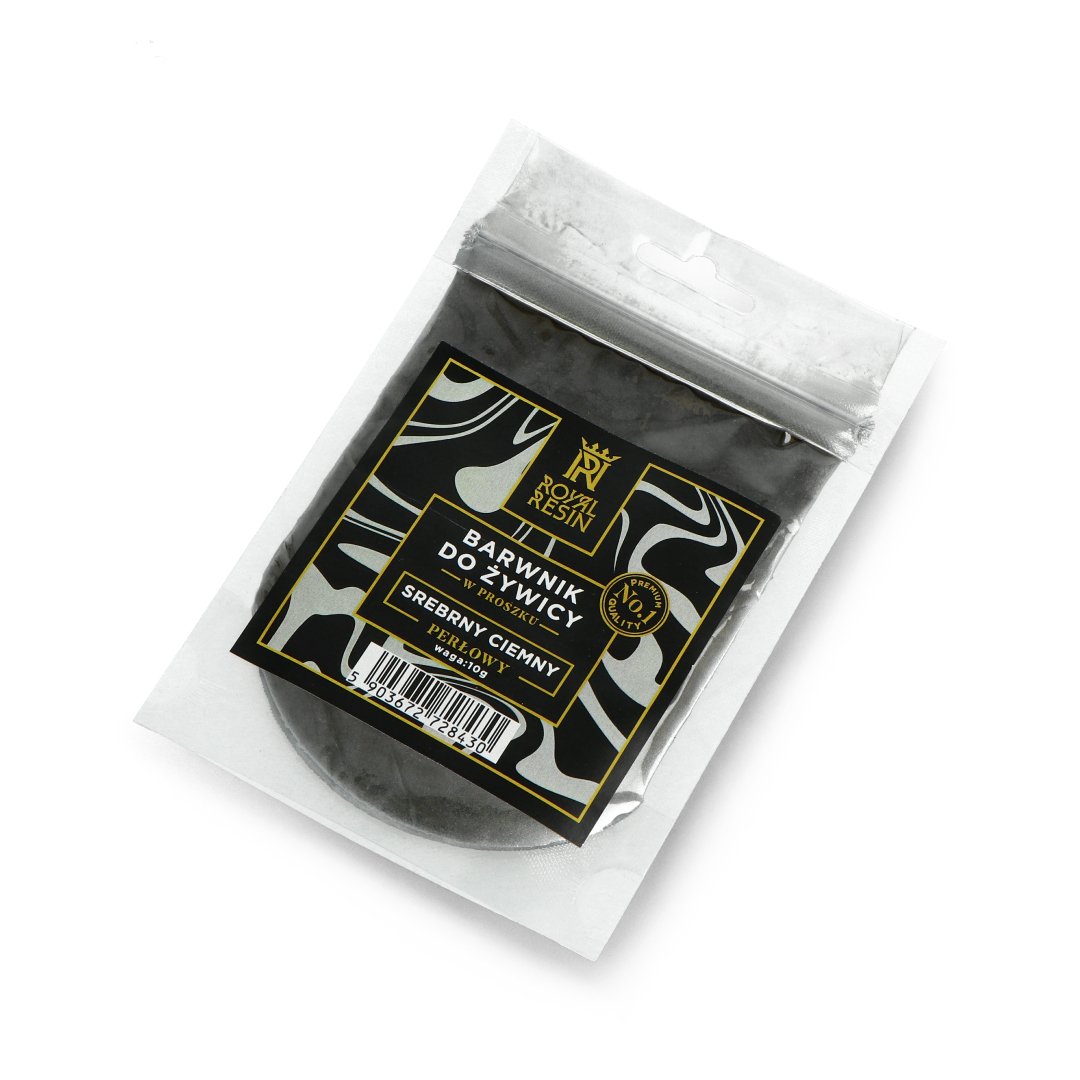 Royal Resin epoxidové pryskyřičné barvivo - perlový prášek - 10 g - tmavé stříbro