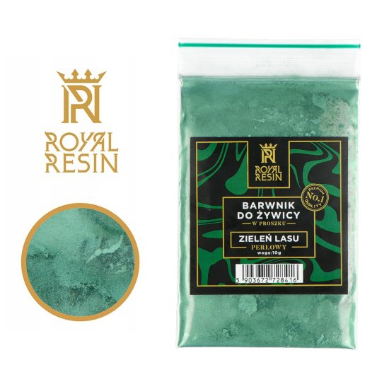 Royal Resin epoxidové pryskyřičné barvivo - perlový prášek - 10g - lesní zeleň