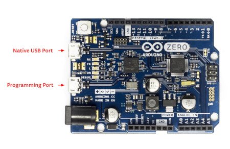 Arduino Zero se dvěma USB porty