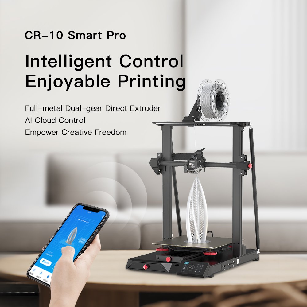 Creality CR-10 Smart Pro má vestavěný komunikační modul WiFi a Bluetooth
