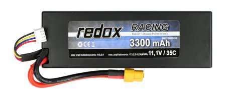 Li-Pol Redox Racing 3300 mAh 35C 3S 11,1 V - pevné pouzdro