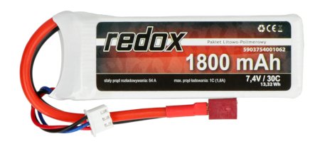 Balení Li-Pol Redox 1800 mAh 30C 2S 7,4V