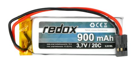 Baterie Li-Pol Redox 900mAh 1S 3,7V