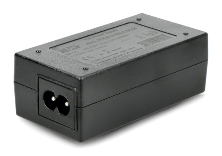 Stolní PoE zdroj - RJ45 - se zásuvkou IEC C8 - 48 V / 0,5 A / 24 W - černý - IPS.