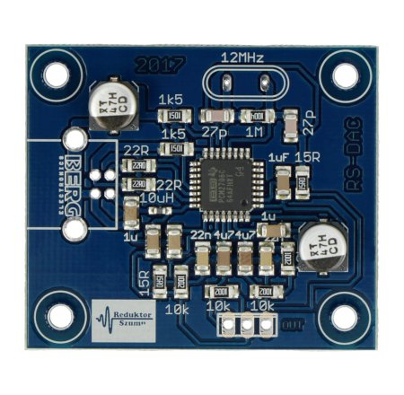 DAC převodník - pro stavbu zesilovače RS-AMP - SMD deska + THT kit - Noise Reducer