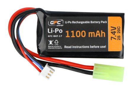 Li-Pol GFC Energy 1100mAh 20C 2S 7,4V baterie - Tamiya