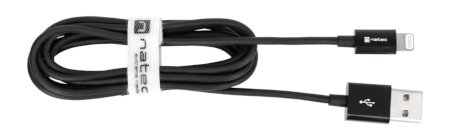 Natec USB A - Lightning kabel pro iPhone / iPad / iPod (MFI) - černý - 1,5m