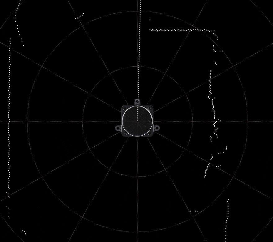 Ilustrace operace 360° skeneru