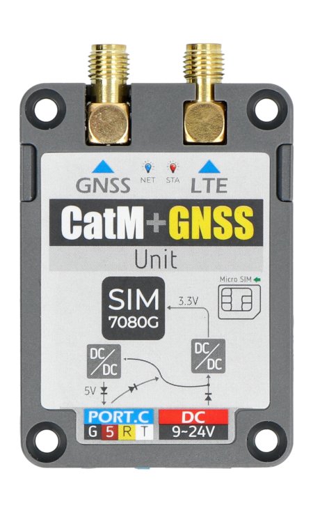 IoT modul CAT-M / NB-IoT + GNSS SIM7080G - s telekomunikační anténou - M5Stack U137.