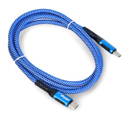 Kabel Akyga USB typ C - USB typ C modrý