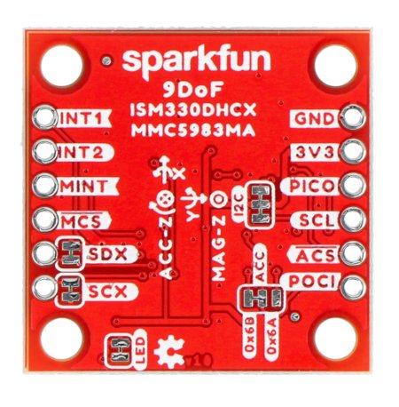 SparkFun 9DoF IMU Breakout - ISM330DHCX, MMC5983MA - Qwiic - SEN-1995