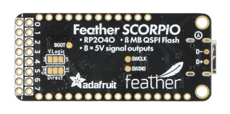 Feather RP2040 SCORPIO - 8kanálový ovladač NeoPixel