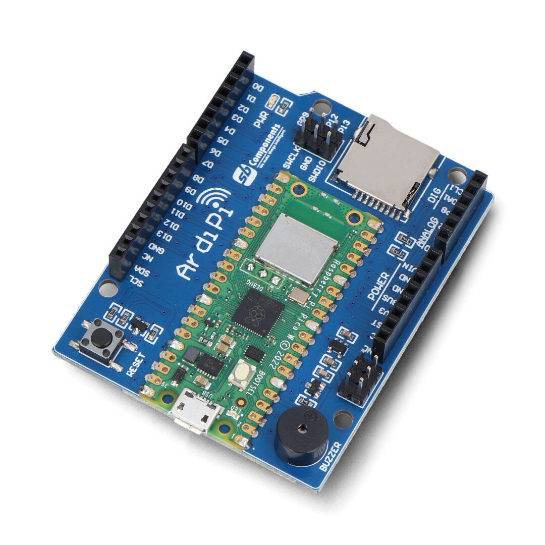 ArdiPi - vývojová deska s Raspberry Pi Pico W kompatibilní s Arduino Uno - SB Components 26630