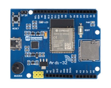 Ardi32 - vývojová deska s ESP32-S3-WROOM-1 - kompatibilní s Arduino Uno - SB Components 26647